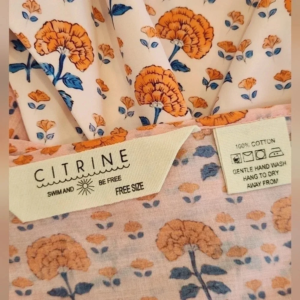 NWT || CITRINE || Carson bathing suit/sarong set.